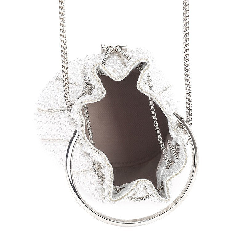 Women's Light Luxury Pearl Hand Versatile High-grade Chain Bucket Bag