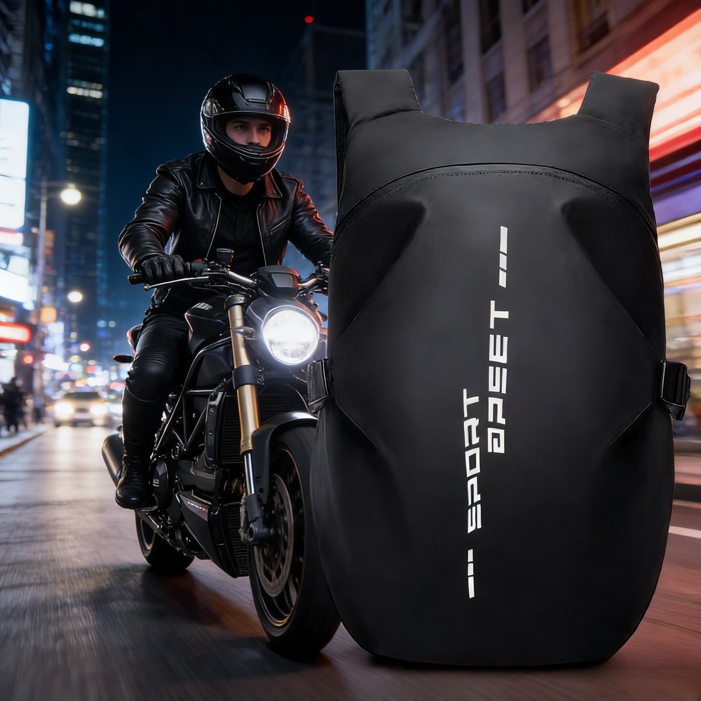 Men's Large Capacity Waterproof Function Helmet Riding Bags
