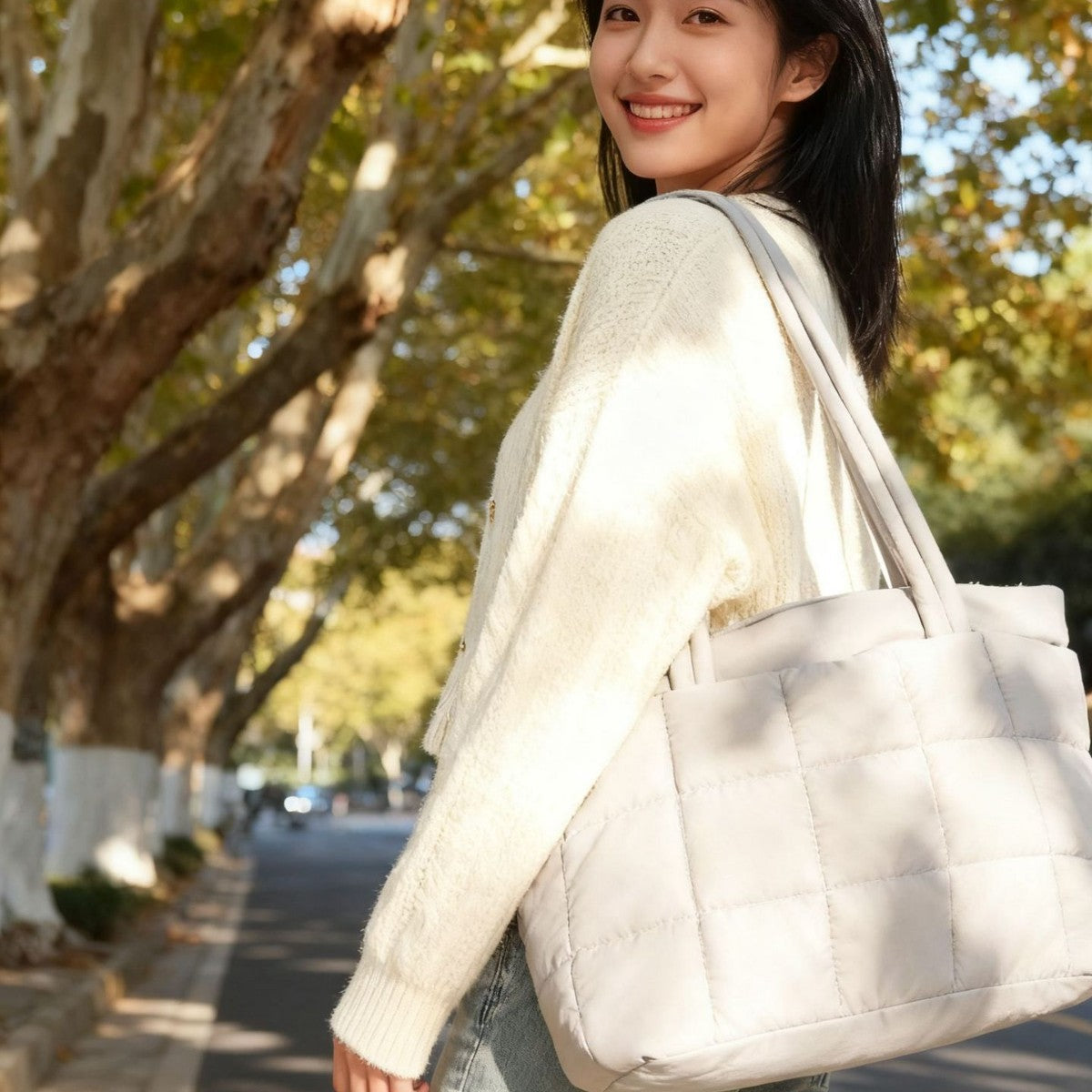Women's Lightweight Fluffy Single Suitable For Shopping Women's Shoulder Bag