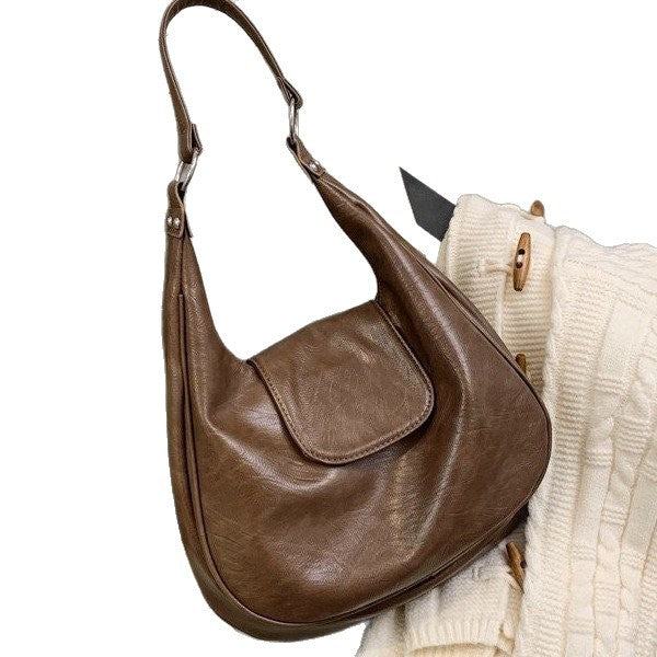 Women's Retro Large Capacity For Korean Style Simple Versatile Tote Bags