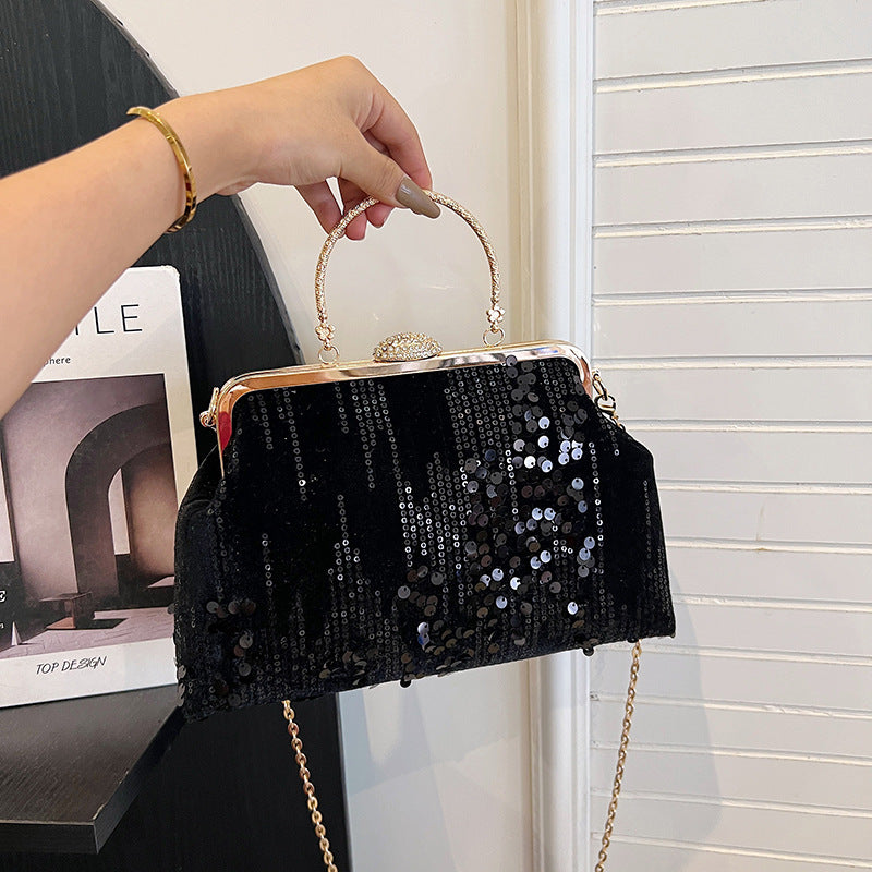 Women's Korean Style Sequin Dinner Hard Fashion Handle