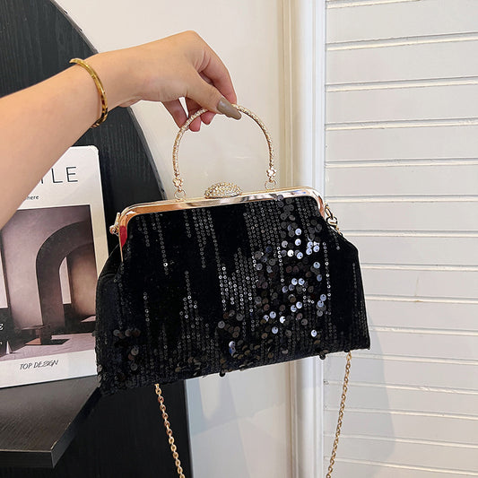 Women's Korean Style Sequin Dinner Hard Fashion Handle