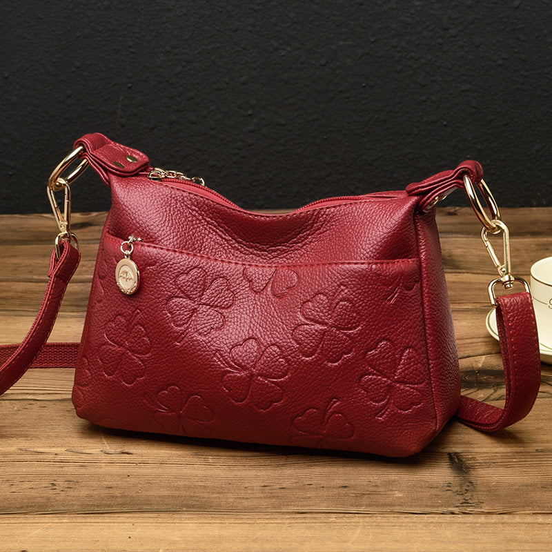 Women's Large Capacity Mom Style Soft Leather Women's Shoulder Bag