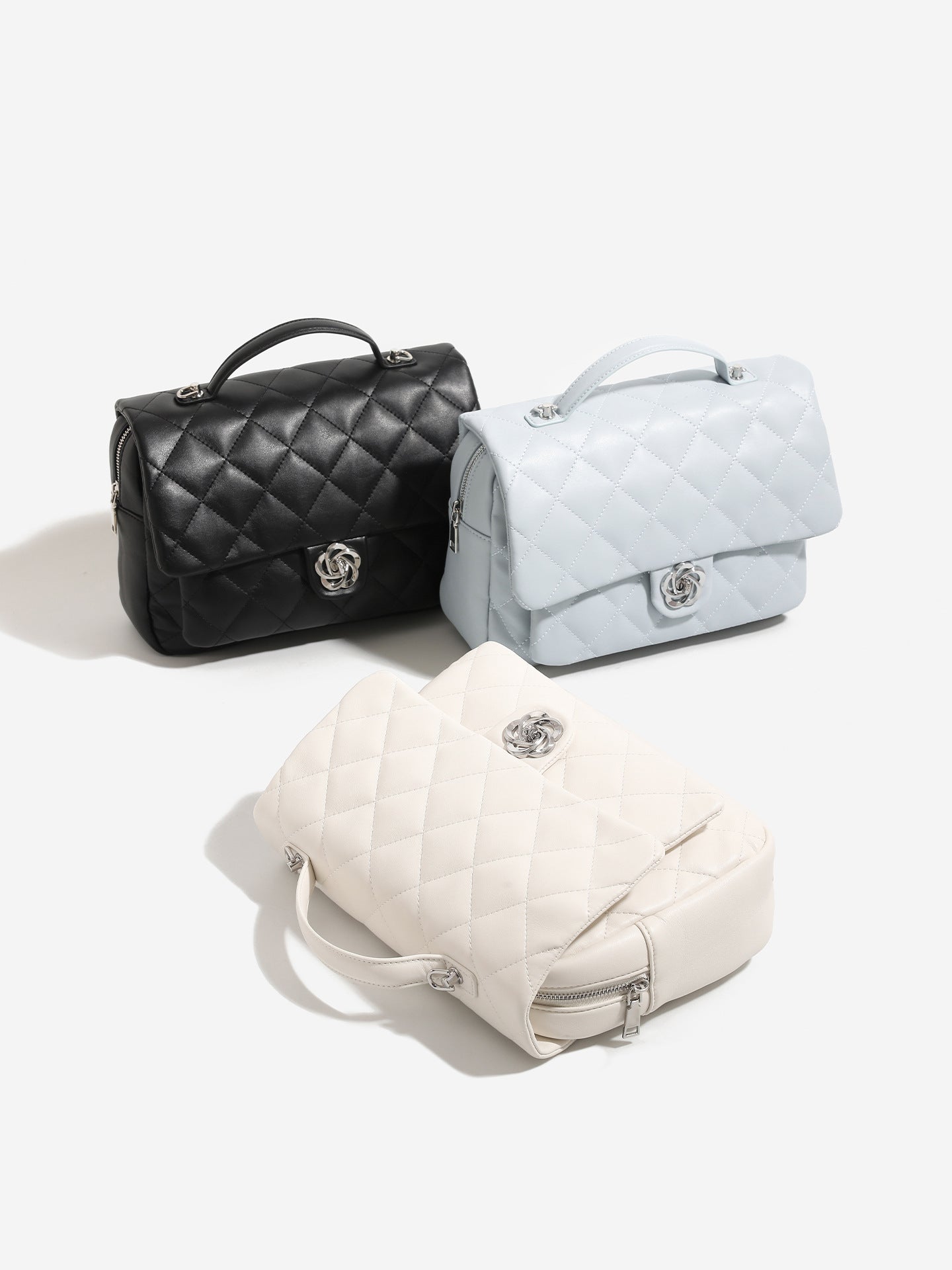 Women's High-grade Fashion Diamond Quilted Design Sense Leisure Backpacks