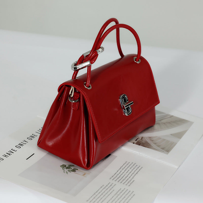 Women's Fashion Cattlehide Leather Large Capacity High-grade Women's Messenger Bag