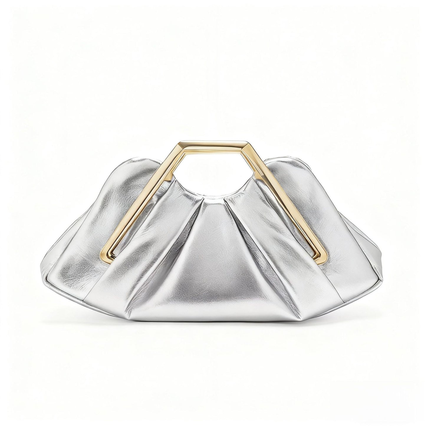 Women's Soft Leather Fashion Cloud Pleated Dinner Advanced Women's Handbag