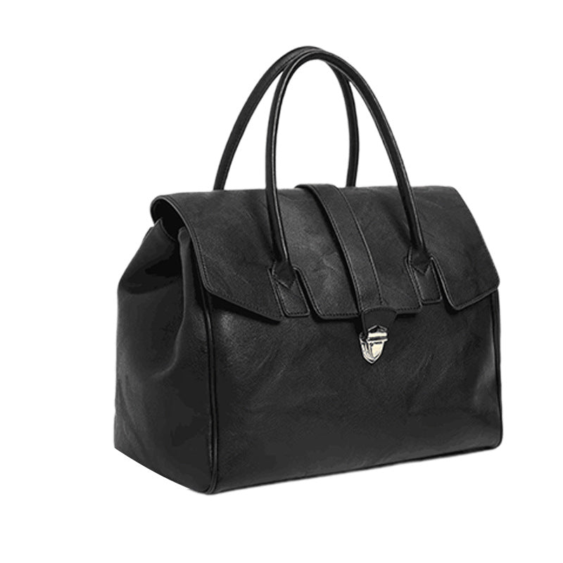 Women's Retro Portable Large Capacity Vegetable Tanning Leather Women's Handbag