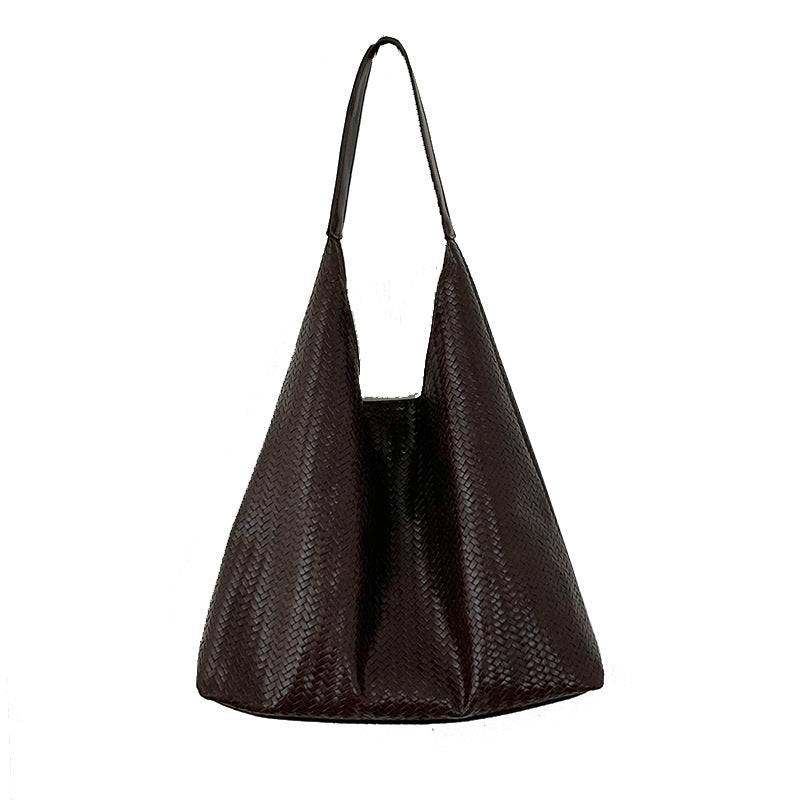 Women's Niche Woven Large Capacity Commute Underarm Bags