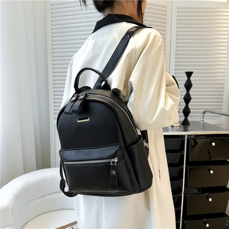 Women's Simple Korean Style High Texture Western Large Handbags