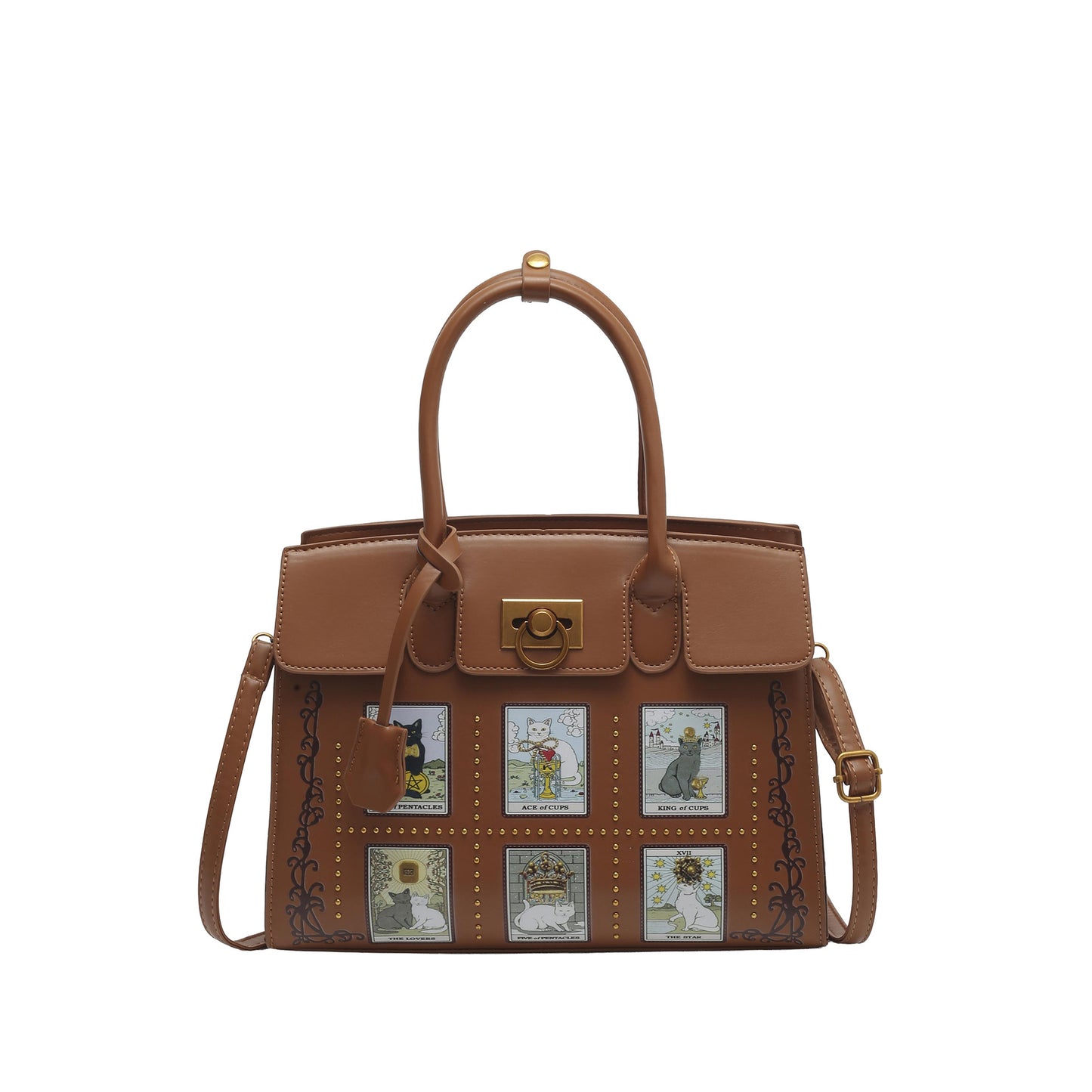Tarot Cat Embroidered Mild Luxury Retro Dark Women's Shoulder Bag