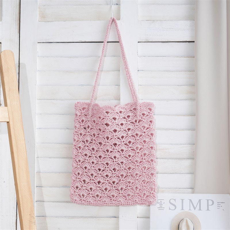 Women's Shell Crocheted Exquisite Niche Bright Sier Women's Shoulder Bag