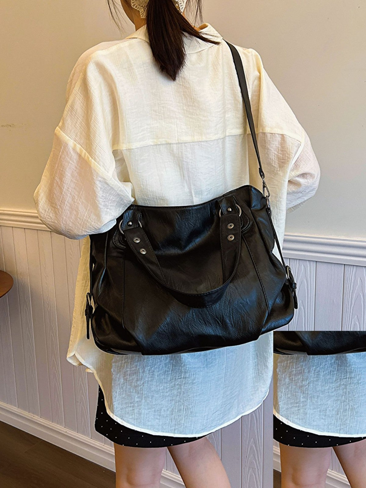 Retro Korean Style Large Capacity Fashion Tote Bag