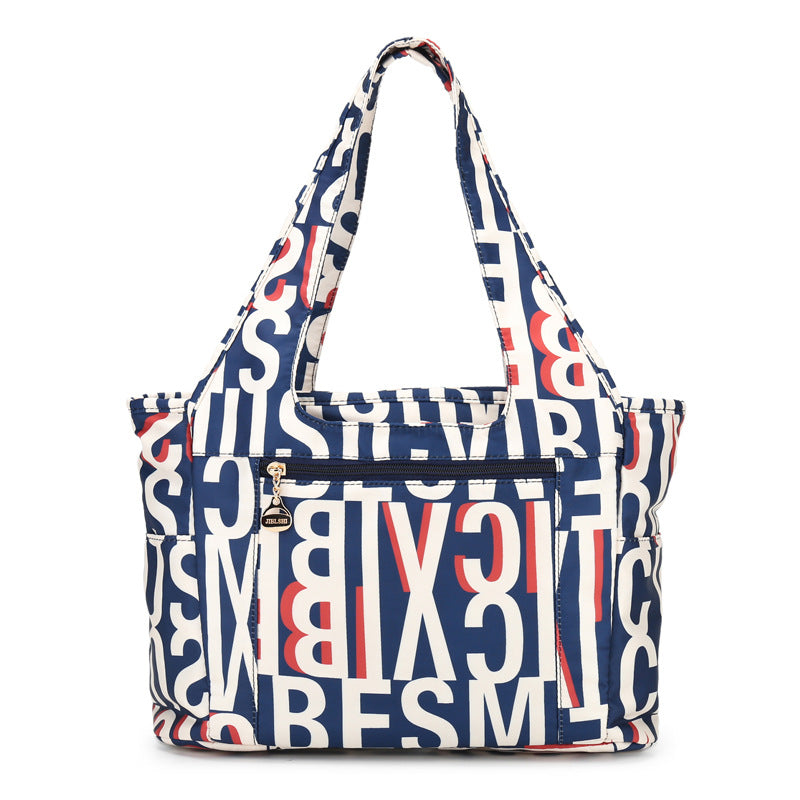 Women's Fashionable Trendy Waterproof Nylon Cloth Shopping Women's Shoulder Bag