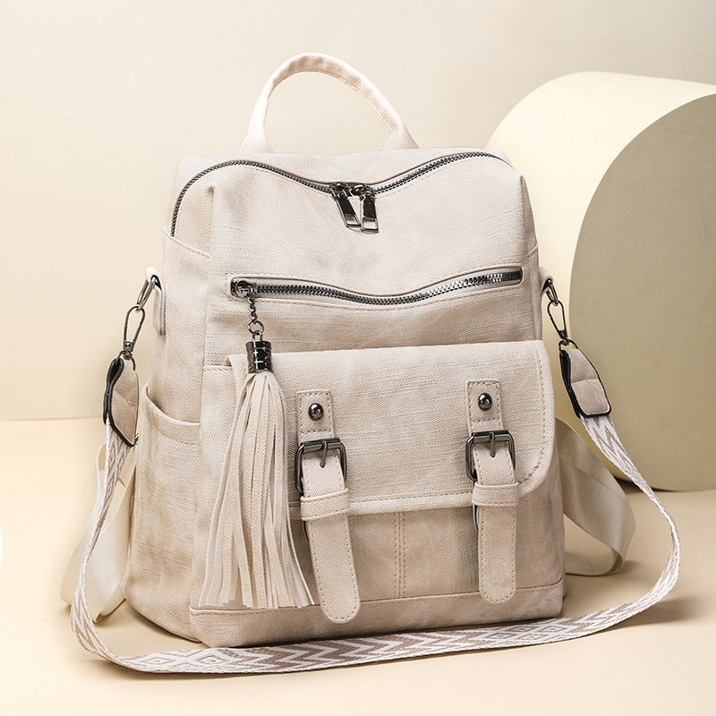 Women's Retro High-grade Soft Leather Large Capacity Commuter Women's Backpack