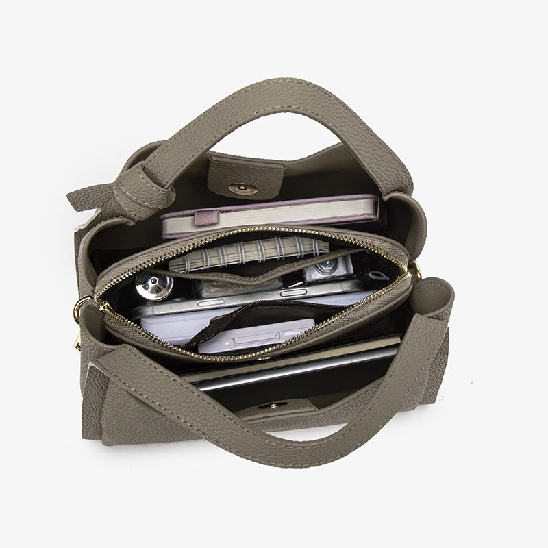 Women's Texture Large Capacity Portable Elegant Commuter Bags