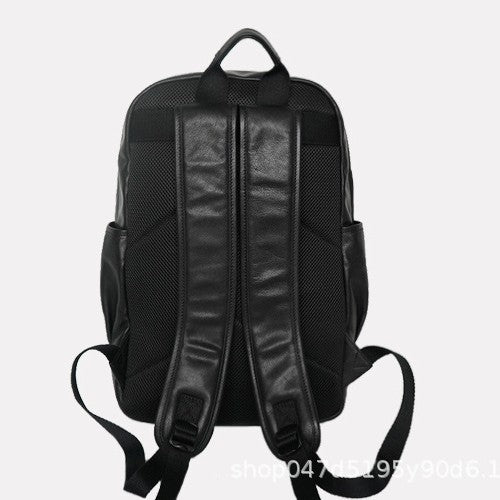 Beautiful Men's Leather Fashion Trend Computer Leisure Backpack