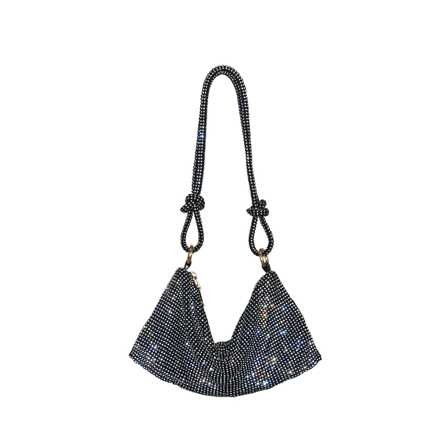 Women's Rhinestone Underarm Diamond Full Pink Clutch Handbags
