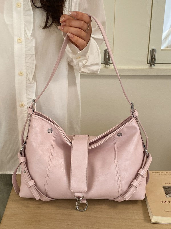 Women's Niche Large Capacity Commuter Locomotive Style Women's Shoulder Bag