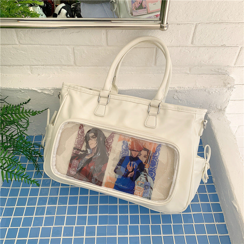 Women's Transparent Bar Cartoon Sweet Macaron Class Large Women's Backpack