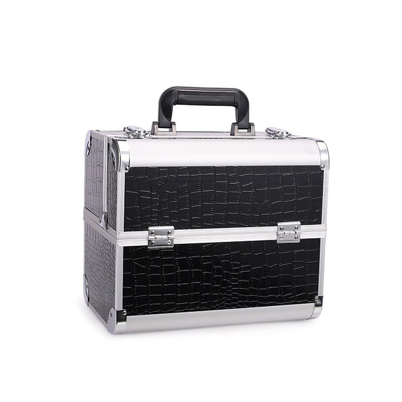Storage Box Double Open Aluminum Alloy Portable Cosmetic Cases