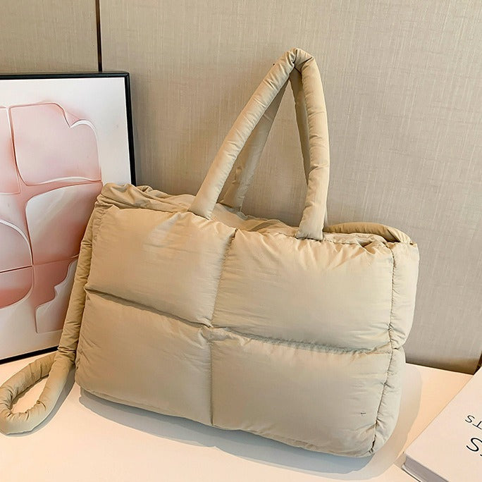 Down Cotton Coat Portable Underarm Large Capacity Fashion Tote Bags