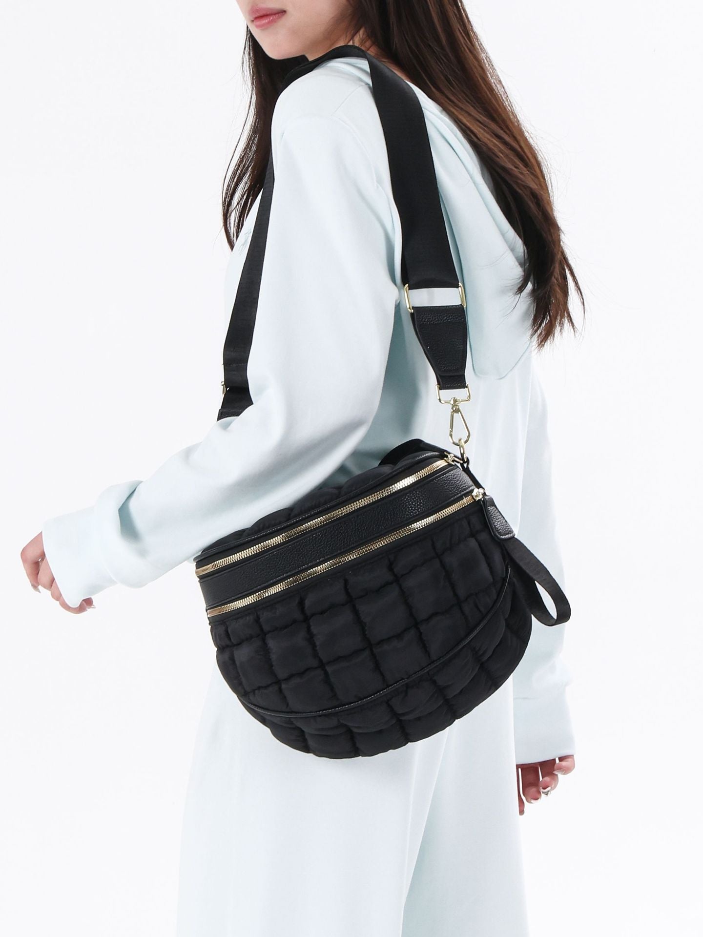 Women's Wind Cotton Clothes Bubble Fashion Large Shoulder Bags