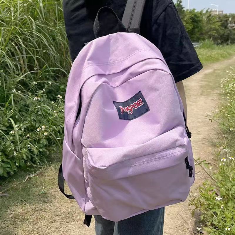 Women's & Men's Computer Minimalist Solid Color Campus Waterproof Large Leisure Backpack