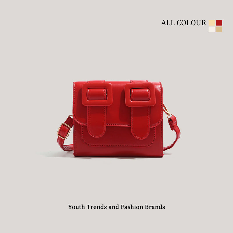 Women's Best Selling Stylish Good Texture Design Cambridge Contrast Color Small Square Bags