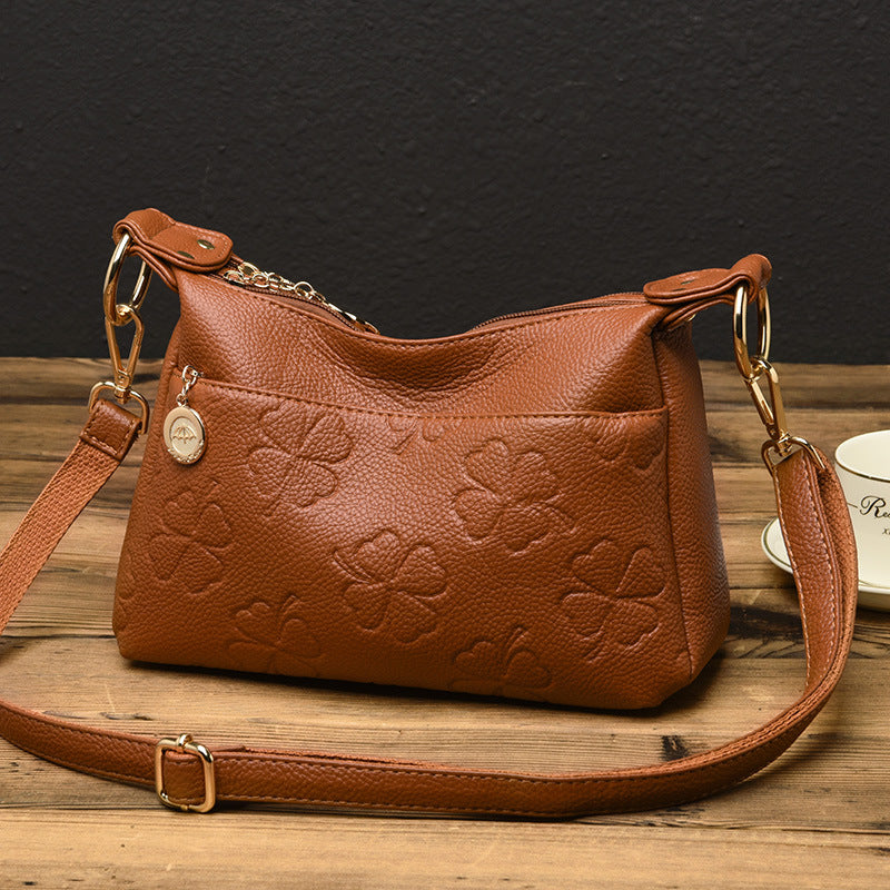 Women's Large Capacity Mom Style Soft Leather Women's Shoulder Bag