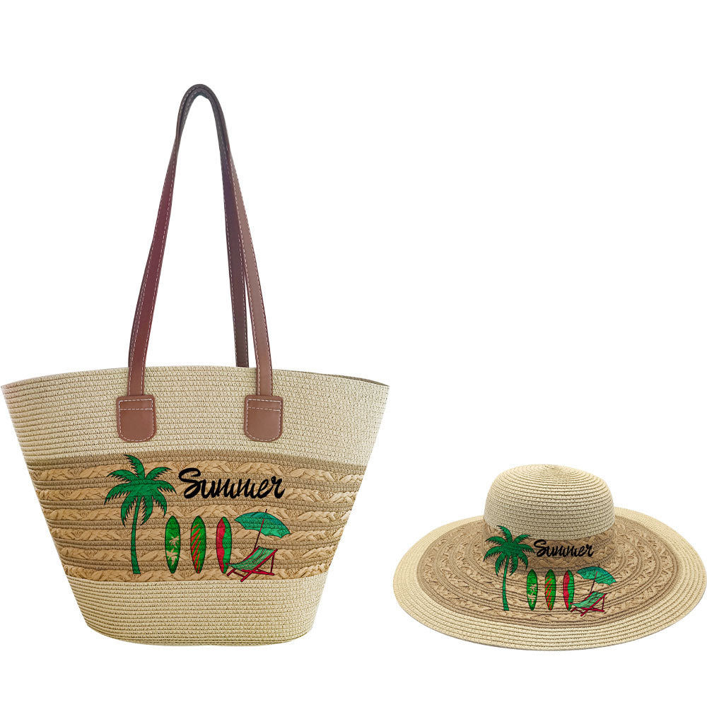 Set Seaside Vacation Portable Beach Printing Bags