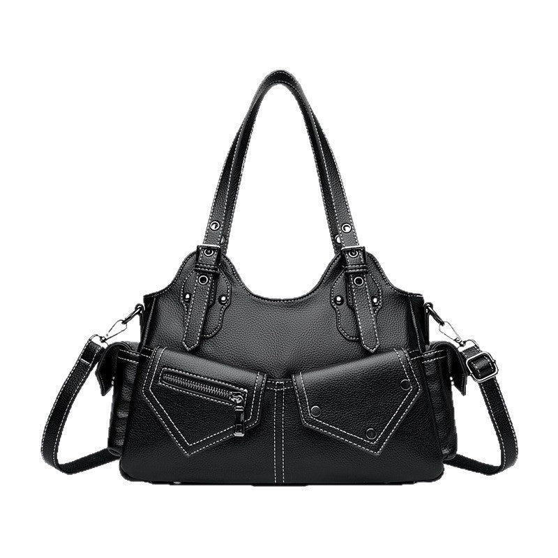 Summer Niche Design Retro Color Contrast Patchwork Women's Messenger Bag