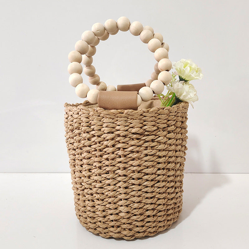 Straw Woven Spring Hand-woven Round Sealing Bags