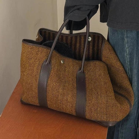 Women's Niche Designer Fashionable Temperament Woolen Big Women's Shoulder Bag