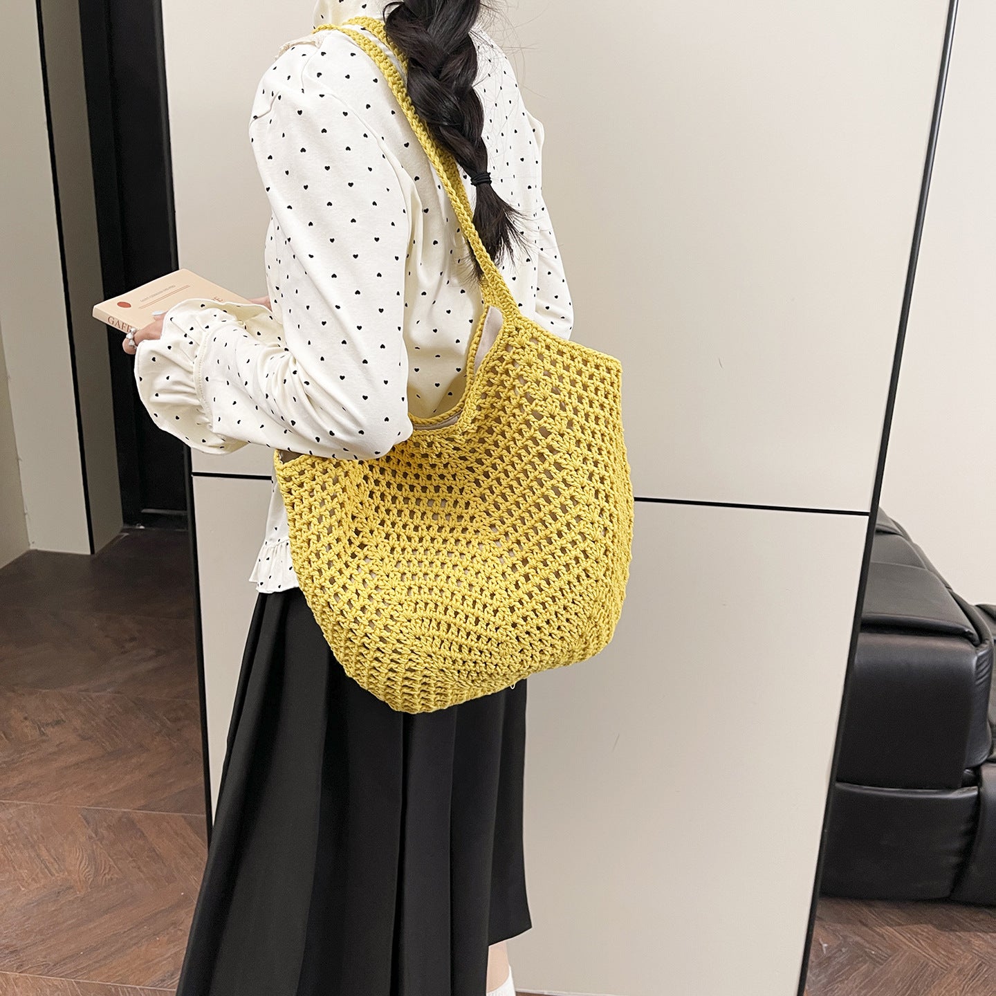 Women's Beach Vacation Style Straw Fashion Large Capacity Woven Women's Shoulder Bag