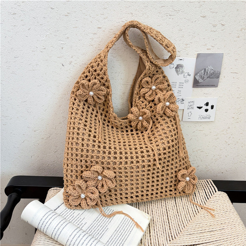 Underarm Large Capacity Woven Western Style Women's Shoulder Bag