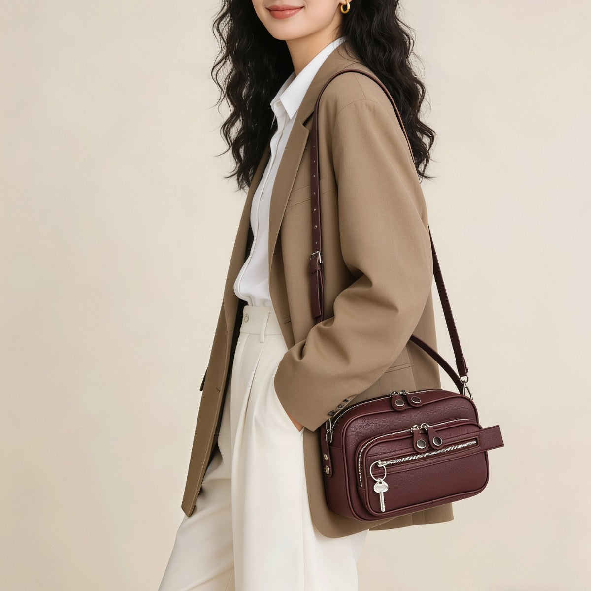Slouchy Trendy Women's Motorcycle Fashion Simple Women's Shoulder Bag