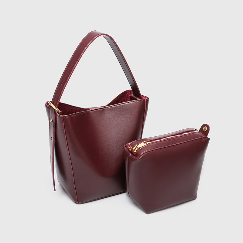 Women's Large Capacity Simple Retro Popular Bucket Bag