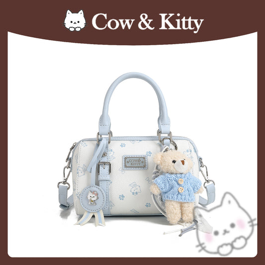 Attractive Trendy Lady Boston Portable Blue Bags