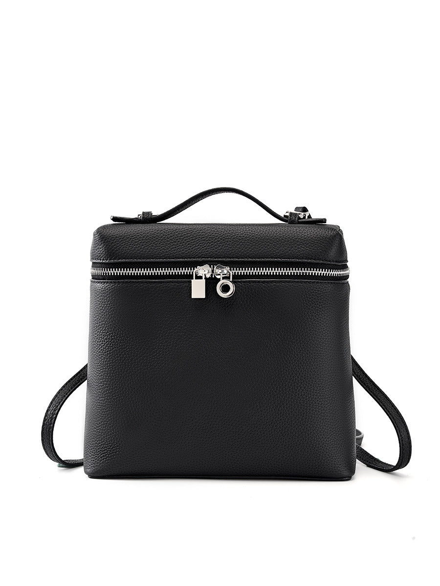 Women's First Layer Cowhide Fashion Genuine Leather Large Women's Backpack
