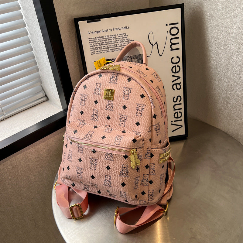 Women's Birthday Gift Cute Bear Commuter Large Capacity Bags