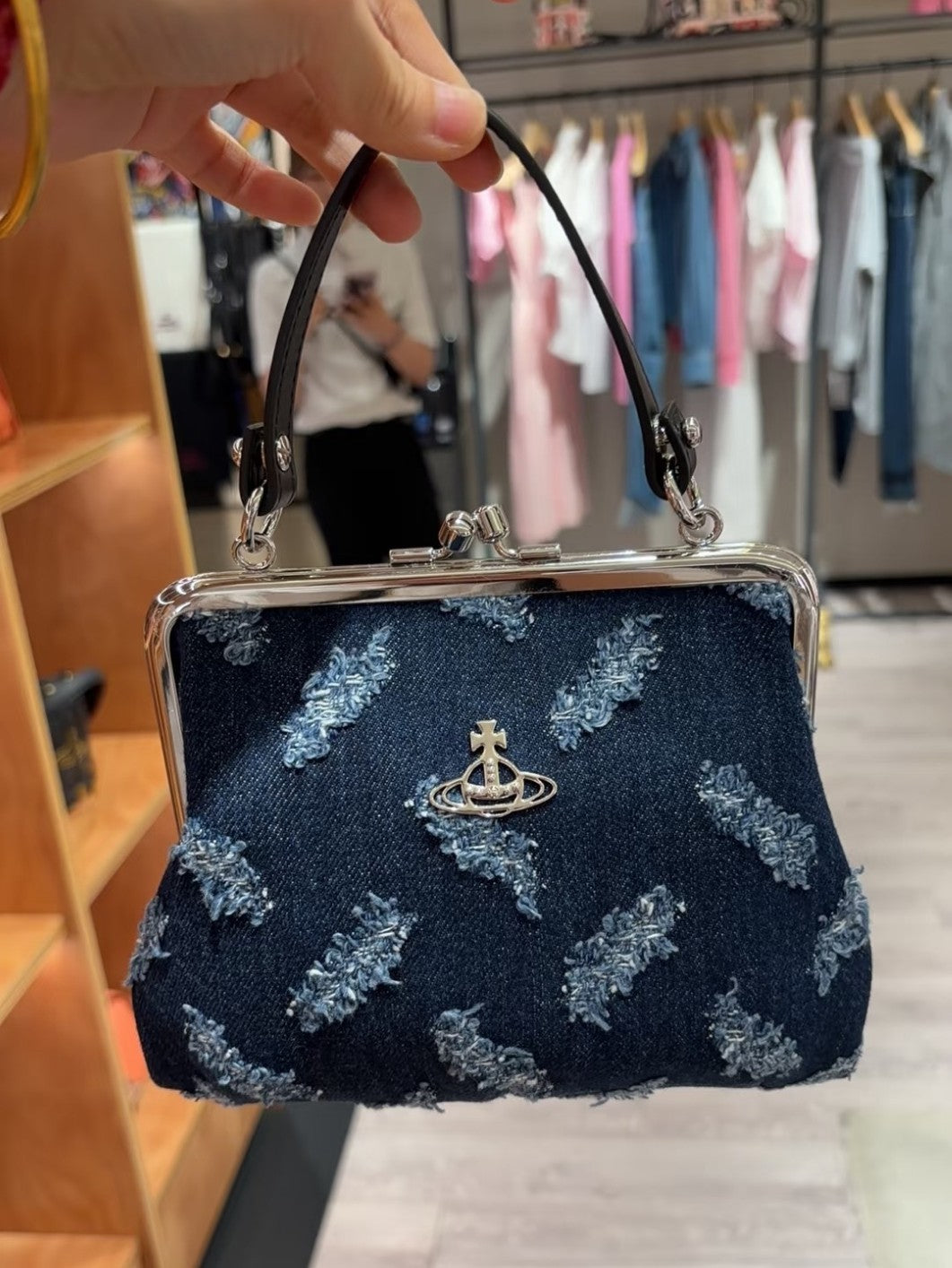 Denim Clip Autumn Niche Chain Retro Women's Handbag
