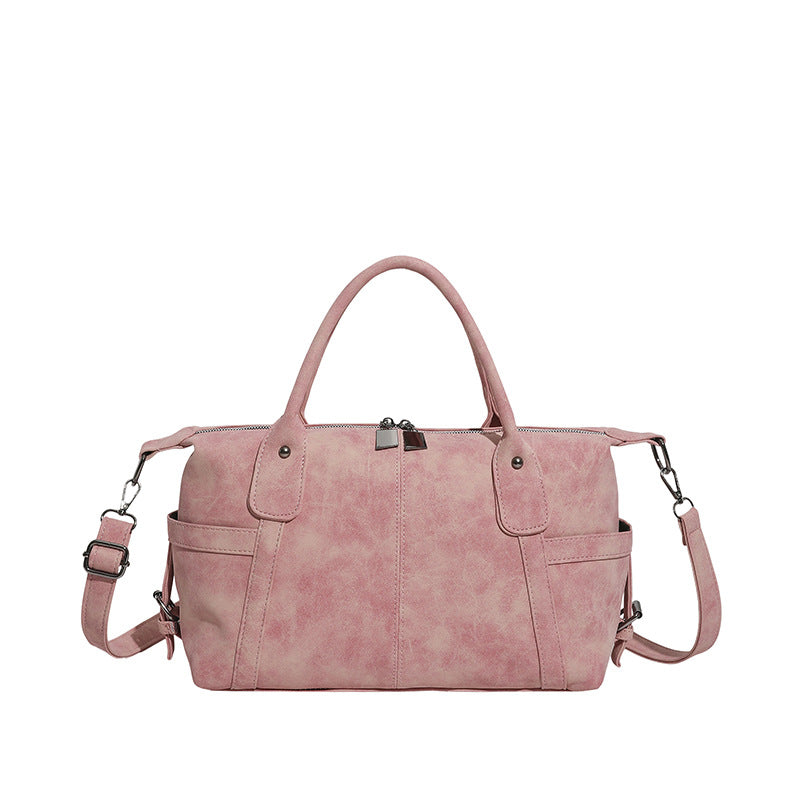 Women's Retro Fashion Frosted Large Capacity Practical Tote Bags