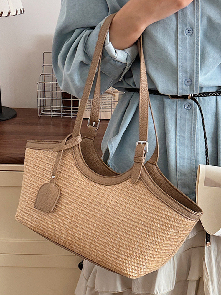 Women's Spring Leisure Commute Simple Fashion Portable Large Underarm Bag