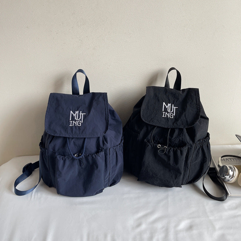 Large Capacity College Lightweight Drawstring Idle Shoulder Bags