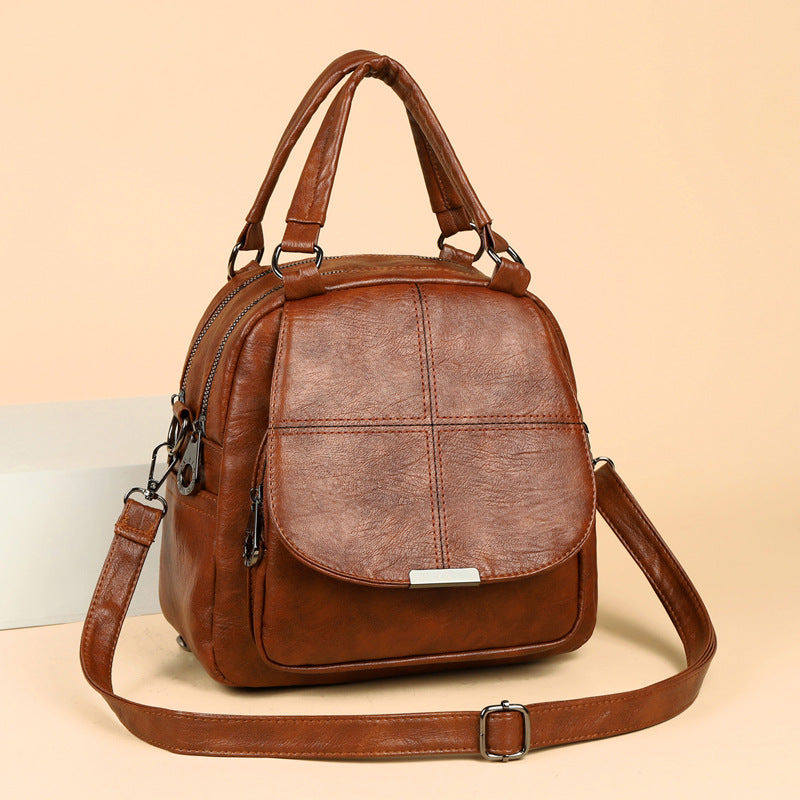 Pretty Sheepskin Preppy Style Retro Simple Backpacks