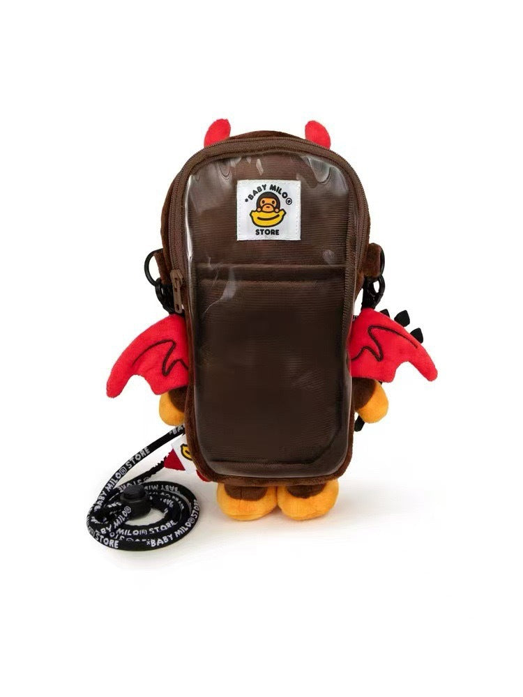 Children's Camouflage Cartoon Monkey Street Tide Boys Mobile Phone Bag