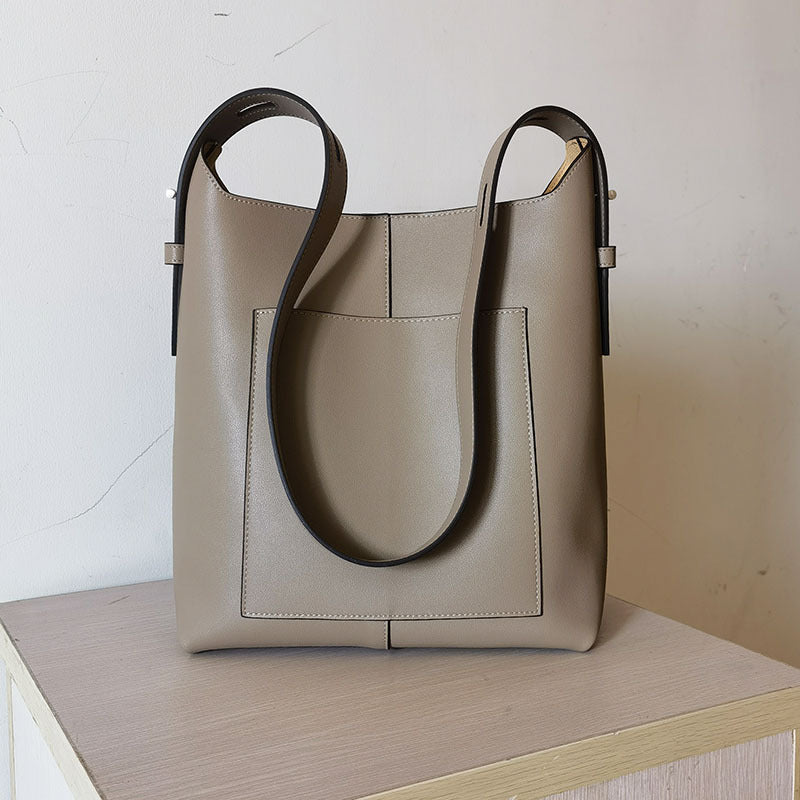 Classy Pretty Elegant Women's Big Leather Women's Shoulder Bag