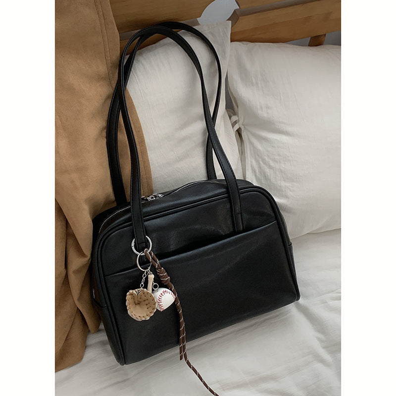 Women's Cloth Retro Minority Large Capacity Autumn Underarm Bag