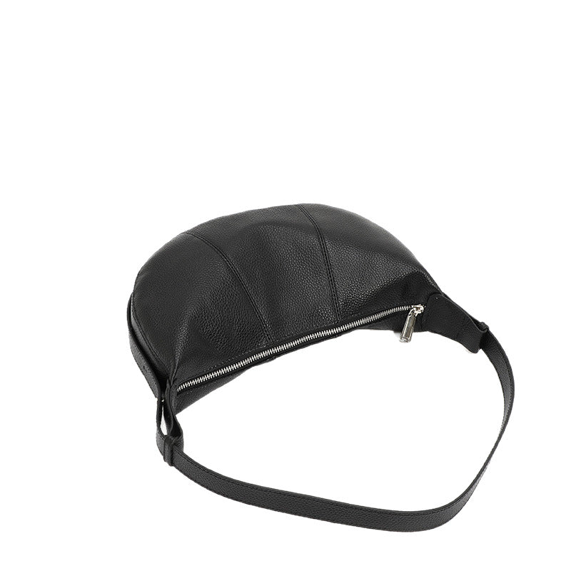 Women's Leather Croissant Selenodont Niche High Sense Underarm Bag