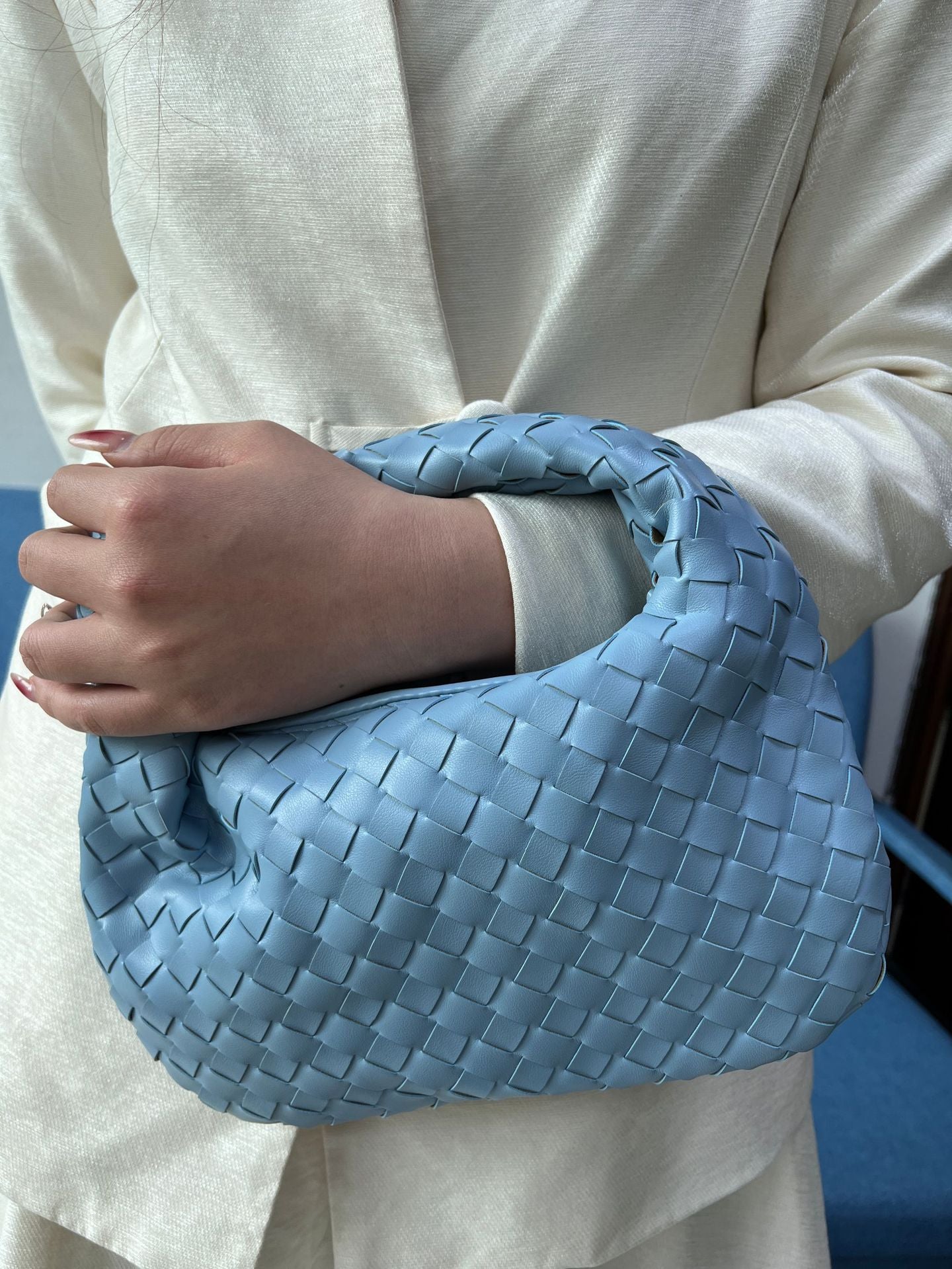 Women's Woven Popular Horn Knotted Portable Underarm Bags